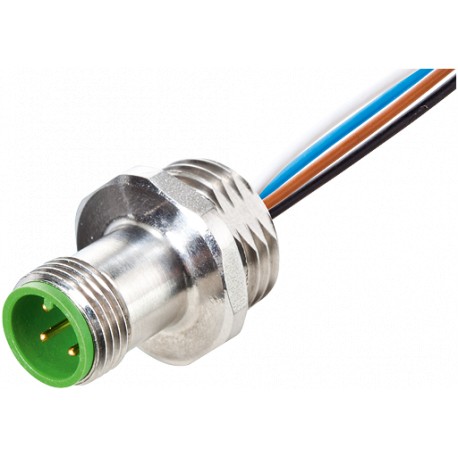 7014-19161-9790100 - 7014-19161-9790100 MURRELEKTRONIK M12 male flange plug A-cod. front mount F&B PP 12x0,14 1m