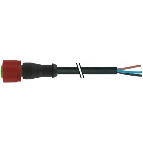 7023-20101-6360500 - 7023-20101-6360500 MURRELEKTRONIK M12 230V female 0° with cable 3p. C-coded PUR 3X0.75 black UL/CSA, drag ch..