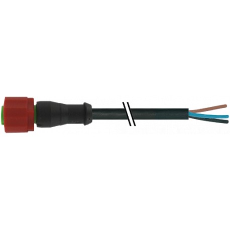7023-20101-6361500 - 7023-20101-6361500 MURRELEKTRONIK M12 230V female 0° with cable 3p. C-coded PUR 3x0.75 black UL/CSA + drag c..