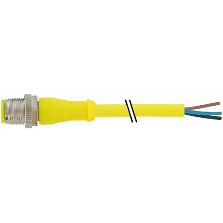 7030-12041-1261000 - 7030-12041-1261000 MURRELEKTRONIK M12 male 0° with cable AIDA PUR 5x0.34 yellow UL/CSA + drag chain 10m