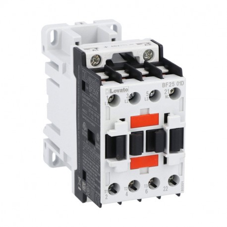 BF2501D125 - BF2501D125 LOVATO THREE-POLE CONTACTOR, IEC OPERATING CURRENT IE (AC3) 25A, DC COIL, 125VDC, 1NC AUXILIARY C..