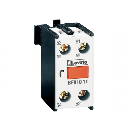 BFX1002 - BFX1002 LOVATO AUXILIARY CONTACT WITH FRONT CENTRE MOUNTING. SCREW TERMINALS, FOR BF SERIES CONTACTORS, 2NC