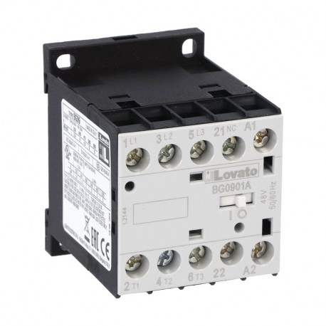 11BG0901A110 - 11BG0901A110 BG0901A110 LOVATO THREE-POLE CONTACTOR, IEC OPERATING CURRENT IE (AC3) 9A, AC COIL 50/60HZ, 110..