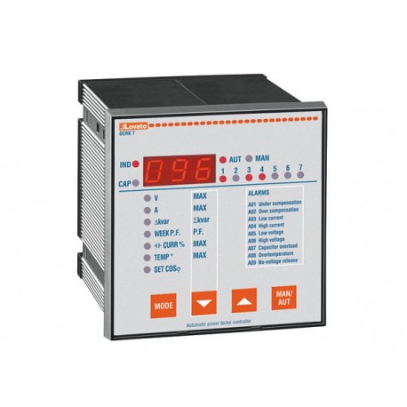 DCRK7 - DCRK7 LOVATO AUTOMATIC POWER FACTOR CONTROLLER, DCRK SERIES, 7 STEPS