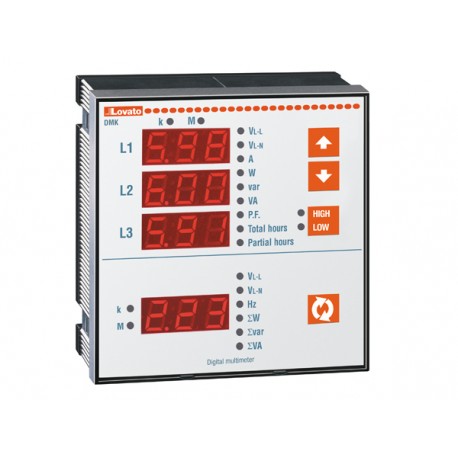 DMK21 - DMK21 LOVATO FLUSH-MOUNT LED MULTIMETER, NON EXPANDABLE, 47 ELECTRICAL PARAMETERS, VERSION WITH ENERGY METER..