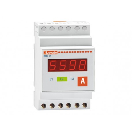 DMK71 - DMK71 LOVATO AMMETER, THREE PHASE, 3 PHASE CURRENT VALUES, 3 MAX PHASE CURRENT VALUES, 3 MIN PHASE CURRENT V..