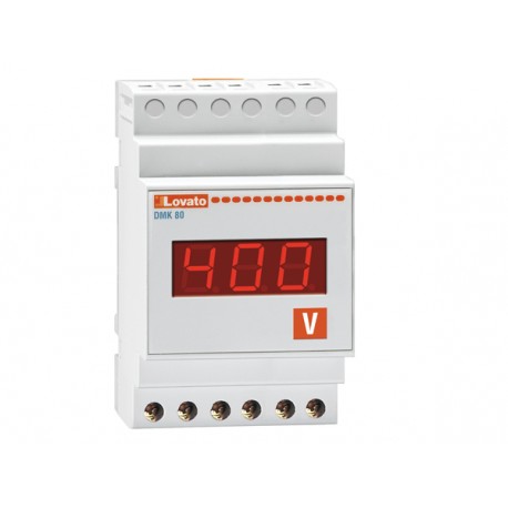 DMK80 - DMK80 LOVATO VOLTMETER, SINGLE PHASE, 1 VOLTAGE VALUE, 1 MAX VOLTAGE VALUE, 1 MIN VOLTAGE VALUE
