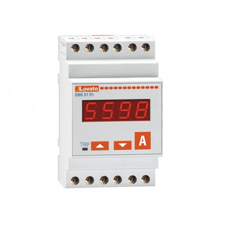 DMK81R1 - DMK81R1 LOVATO AMMETER, SINGLE PHASE, 1 CURRENT VALUE, 1 MAX CURRENT VALUE, 1 MIN CURRENT VALUE. RELAY OUTPU..