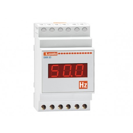 DMK83 - DMK83 LOVATO FREQUENCY METER, SINGLE PHASE, 1 FREQUENCY VALUE, 1 MAX FREQUENCY VALUE, 1 MIN FREQUENCY VALUE