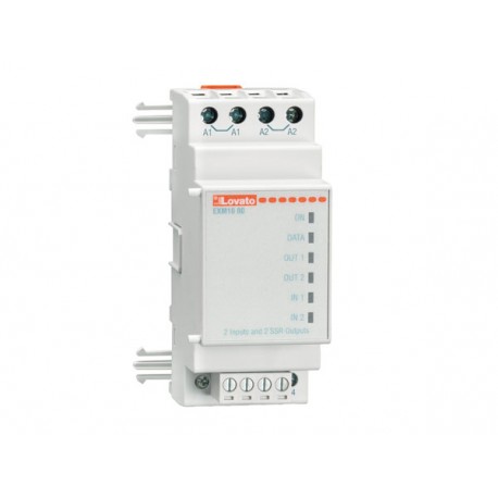 EXM1000 - EXM1000 LOVATO EXPANSION MODULE EXM SERIES FOR MODULAR PRODUCTS, 2 DIGITAL INPUTS AND 2 STATIC OUTPUTS, OPTO..