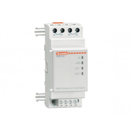 EXM1020 - EXM1020 LOVATO EXPANSION MODULE EXM SERIES FOR MODULAR PRODUCTS, OPTO-ISOLATED RS485 INTERFACE AND 2 RELAY O..