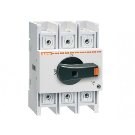 GA100A - GA100A LOVATO THREE-POLE SWITCH DISCONNECTOR, DIRECT OPERATING VERSION, 100A