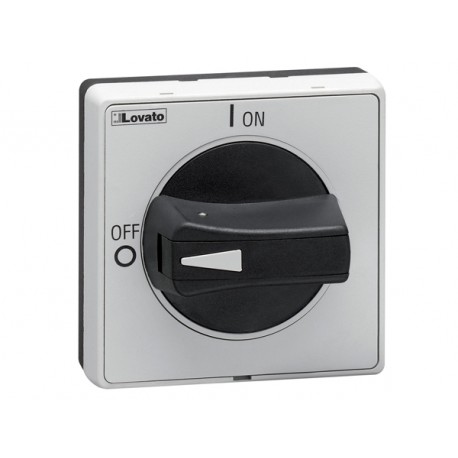 GAX62B - GAX62B LOVATO DOOR COUPLING HANDLE, PADLOCKABLE. BLACK, ROTATING, FOR GA...A, GA063 SA, GA...C AND GA...D, S..