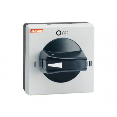 GAX67B - GAX67B LOVATO DOOR COUPLING HANDLE, PADLOCKABLE. BLACK, ROTATING, FOR GAX50... MECHANICAL INTERLOCK MECHANIS..