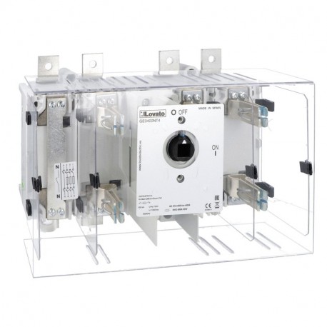 GE0630NT4 - GE0630NT4 LOVATO FOUR-POLE SWITCH DISCONNECTOR, WITH NH FUSE HOLDER, 630A