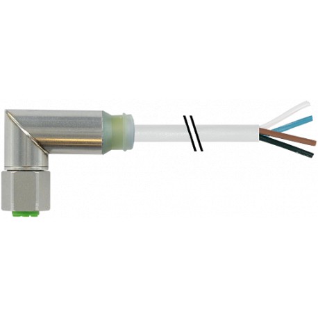 7044-12412-3360500 - 7044-12412-3360500 MURRELEKTRONIK M12 Steel female 90° with cable LED TPE-S 4x0.34 gray 5m