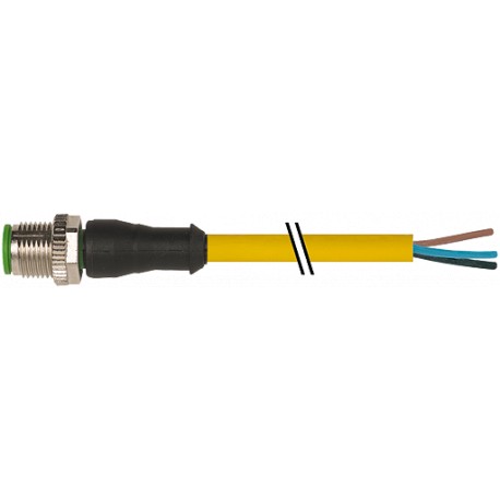 7700-12001-U030500 - 7700-12001-U030500 MURRELEKTRONIK M12 male 0° with cable TPE 3x22AWG yellow UL/CSA, ITC/PLTC 5m