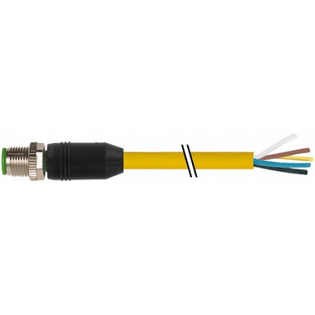 7700-12041-1621000 - 7700-12041-1621000 MURRELEKTRONIK M12 male 0° with cable TPE 5xAWG18 yellow UL/CSA + drag chain 10m