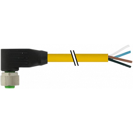 7700-12341-U041000 - 7700-12341-U041000 MURRELEKTRONIK M12 female 90° with cable TPE 4x22AWG yellow UL/CSA, ITC/PLTC 10m