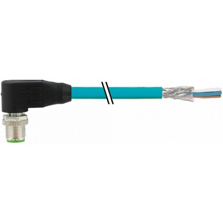 7700-17561-S4W5000 - 7700-17561-S4W5000 MURRELEKTRONIK M12 male 90° 8p. with cable EN TPE 4x2xAWG24 shielded blue UL/CSA + drag c..
