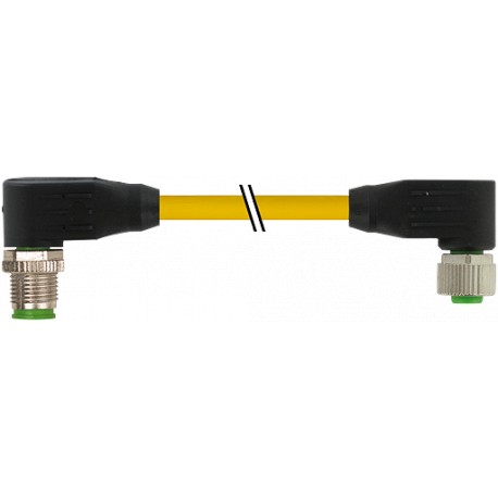 7700-40281-1610200 - 7700-40281-1610200 MURRELEKTRONIK M12 male 90° / M12 female 90° TPE 5xAWG18 yellow UL/CSA + drag chain 2m