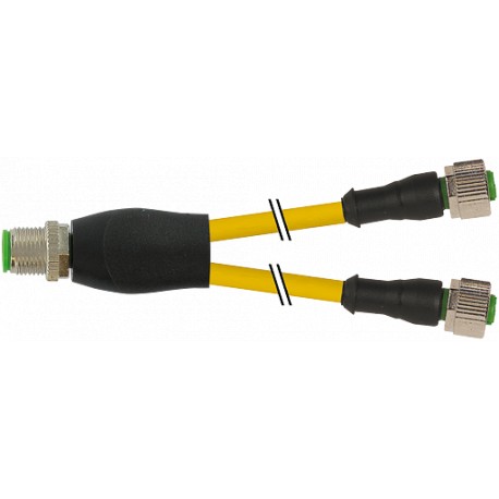 7700-40701-U030200 - 7700-40701-U030200 MURRELEKTRONIK M12 male Y-distributor / M12 female 0° TPE 3x22AWG yellow UL/CSA, ITC/PLTC..