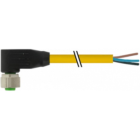 7704-12341-1501000 - 7704-12341-1501000 MURRELEKTRONIK M12 female 90° with cable V4A TPE 4xAWG18 yellow UL/CSA + drag chain 10m