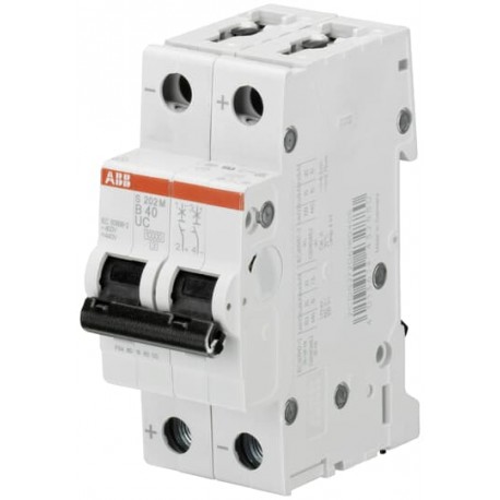 S202M-C63UC - S202M-C63UC 2CDS272061R0634 ABB Miniature Circuit Breaker S200MUC, 2P, C, 63A