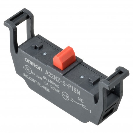 A22NZ-S-P1BN - A22NZ-S-P1BN 679752 OMRON Accessory Pulsatería A22NZ Block Contacts SPST-NC (orange) Push-in+ A22EN