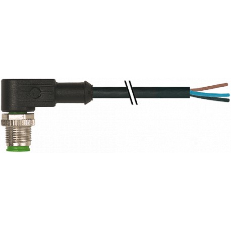 7000-20031-6360500 - 7000-20031-6360500 MURRELEKTRONIK M12 male 90° with cable 3 pole Dual Keyway PUR 3X0.75 black UL/CSA, drag c..