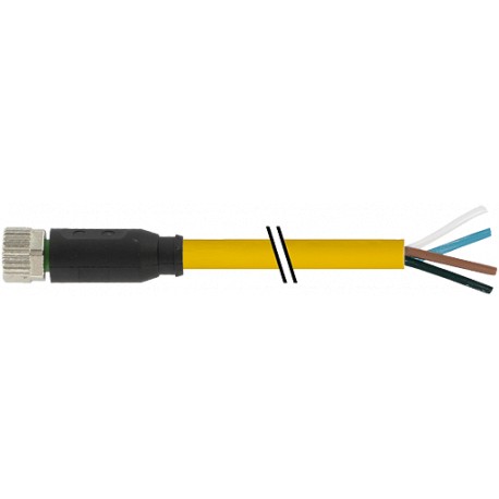 7000-08061-0510150 - 7000-08061-0510150 MURRELEKTRONIK M8 female 0° with cable PUR 4x0.25 yellow UL/CSA + robot + drag chain 1,5m
