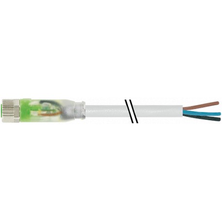 7000-08111-2201000 - 7000-08111-2201000 MURRELEKTRONIK M8 female 0° LED with cable PUR 3x0,25 gray UL,CSA 10m