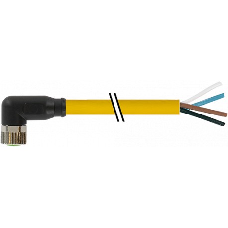 7000-08101-0211500 - 7000-08101-0211500 MURRELEKTRONIK M8 female 90° with cable PUR 4x0.25 yellow UL/CSA 15m