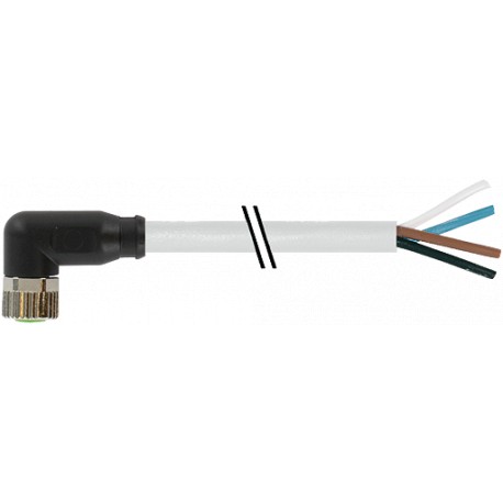7000-08101-2211000 - 7000-08101-2211000 MURRELEKTRONIK M8 female 90° with cable PUR 4x0.25 gray UL/CSA 10m