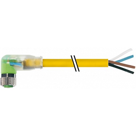 7000-08141-0210500 - 7000-08141-0210500 MURRELEKTRONIK M8 female 90° with cable LED PUR 4x0.25 yellow UL/CSA 5m