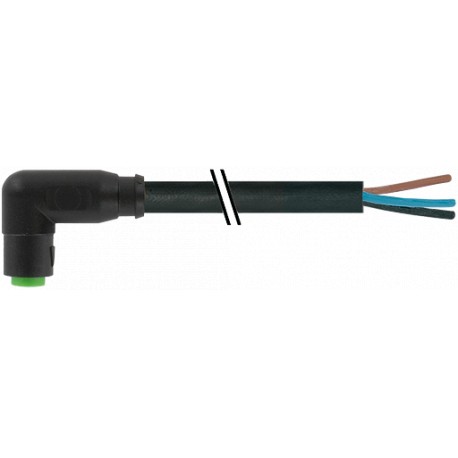 7000-08241-6100750 - 7000-08241-6100750 MURRELEKTRONIK M8 female 90° snap-in with cable PVC 3x0.25 black UL/CSA 7,5m