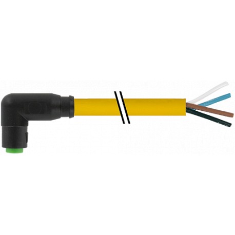 7000-08261-0110300 - 7000-08261-0110300 MURRELEKTRONIK M8 female 90° snap-in with cable PVC 4x0.25 yellow UL/CSA 3m