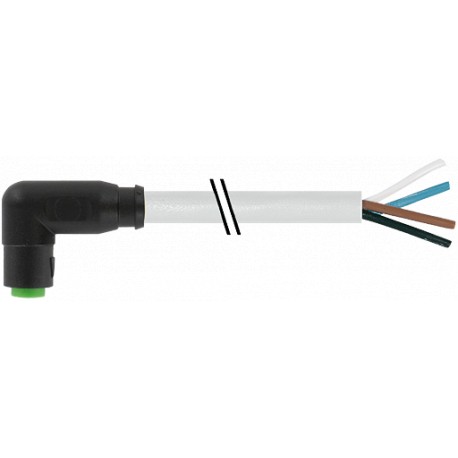 7000-08261-2210500 - 7000-08261-2210500 MURRELEKTRONIK M8 female 90° snap-in PUR 4x0.25 gray, 5m