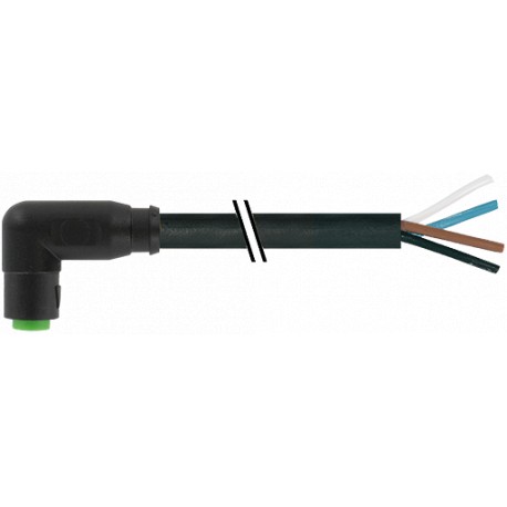 7000-08261-6110300 - 7000-08261-6110300 MURRELEKTRONIK M8 female 90° snap-in with cable PVC 4x0.25 black UL/CSA 3m