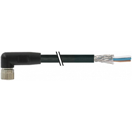7000-08801-6010500 - 7000-08801-6010500 MURRELEKTRONIK M8 female 90° with cable PVC-OB 4x0,34 shielded black UL,CSA 5m