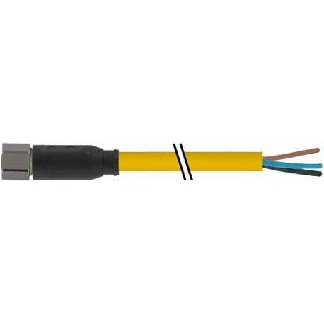 7004-08041-0301000 - 7004-08041-0301000 MURRELEKTRONIK M8 female 0° with cable V4A PUR 3x0.25 yellow UL/CSA + drag chain 10m