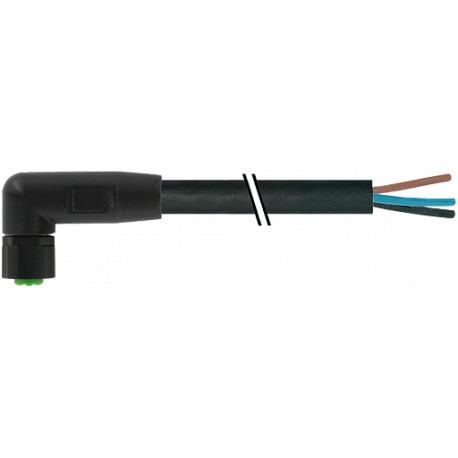 7005-08101-6110500 - 7005-08101-6110500 MURRELEKTRONIK M8 female 90° with cable PVC 4x0.25 black UL/CSA 5m