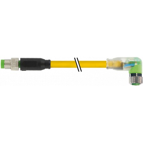 7000-88041-0200100 - 7000-88041-0200100 MURRELEKTRONIK M8 male 0° / M8 female 90° LED PUR 3x0.25 yellow UL/CSA 1m