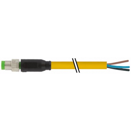 7000-08001-0300150 - 7000-08001-0300150 MURRELEKTRONIK M8 male 0° with cable PUR 3x0.25 yellow UL/CSA + drag chain 1.5m