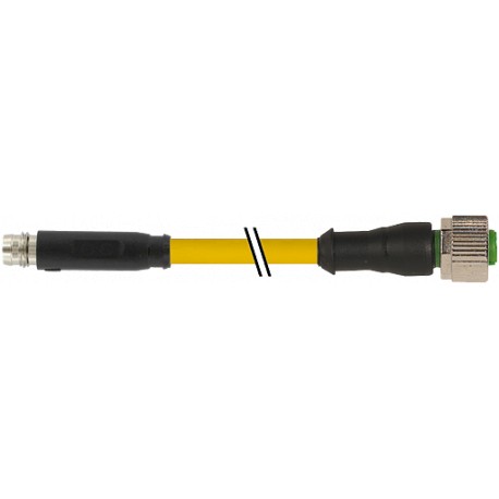 7000-88361-0300030 - 7000-88361-0300030 MURRELEKTRONIK M8 male snap-in / M12 female 0° screw-in PUR 3x0.25 yellow UL/CSA + drag c..
