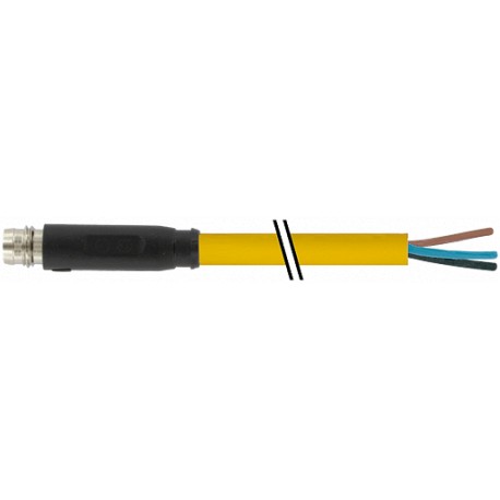 7000-08161-0100150 - 7000-08161-0100150 MURRELEKTRONIK M8 male 0° snap-in with cable PVC 3x0.25 yellow UL/CSA 1.5m