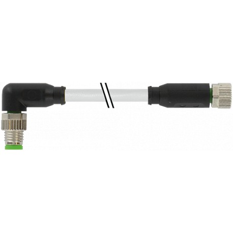 7000-88071-2510060 - 7000-88071-2510060 MURRELEKTRONIK M8 male 90° / M8 female 0° PUR 4x0.25 gray, robot, drag chain 0.6m