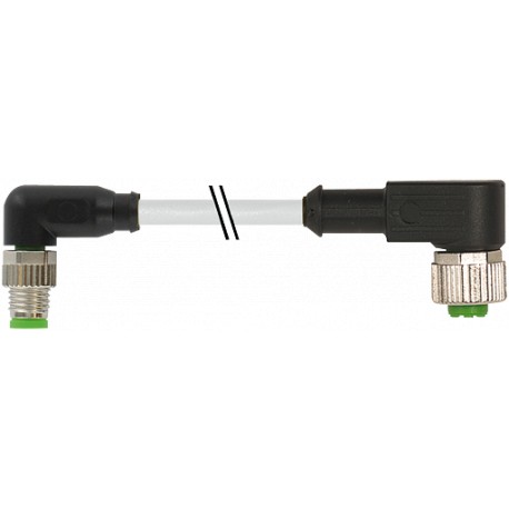 7000-88321-2500200 - 7000-88321-2500200 MURRELEKTRONIK M8 male 90° / M12 female 90° PUR 3x0.25 gray UL/CSA + robot + drag chain 2m