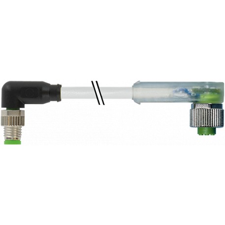 7000-88341-2300300 - 7000-88341-2300300 MURRELEKTRONIK M8 male 90° / M12 female 90° LED PUR 3x0.25 gray UL/CSA + drag chain 3m