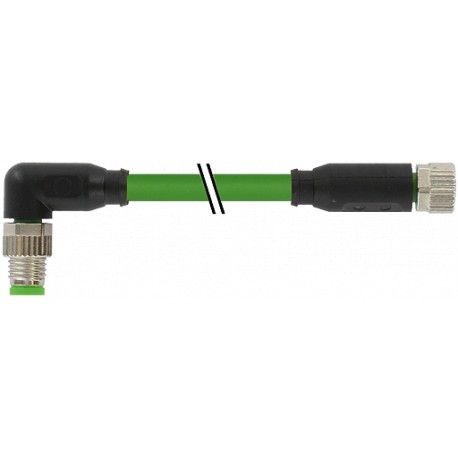 7000-89841-7910025 - 7000-89841-7910025 MURRELEKTRONIK M8 male 90° / M8 female 0° EtherCat PUR 1x4xAWG26 shielded green UL/CSA + ..